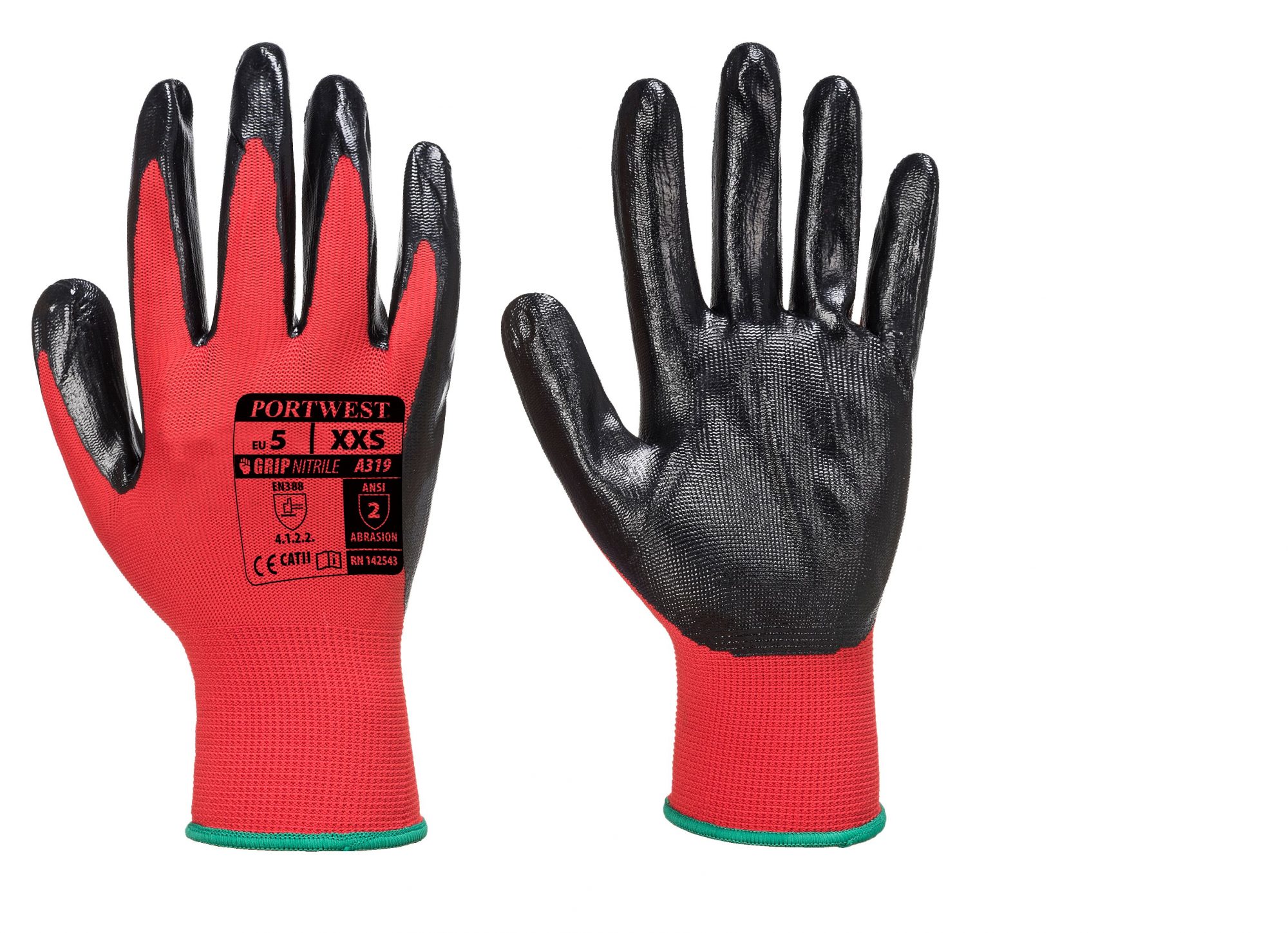 A319 Flexo Grip Nitrile Glove (with retail bag) Butterfly Apparel LTD